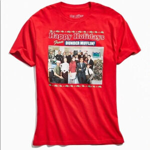 The Office Size Small Red “Happy Holidays” From the Dunder Mifflin Inc.Unisex